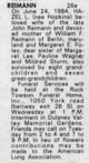 Hopkins, Hazel - Obituary - The Baltimore Sun 26 Jun 1984 p. 34