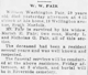 Pair, William Washington - Obituary - The Virginian-Pilot on November 9, 1916 Pair, William Washington - Obituary - The Virginian-Pilot on November 9, 1916