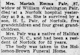 Sauls, Mariah Emma - Obituary - The Virginian-Pilot on March 1, 1949 Sauls, Mariah Emma - Obituary - The Virginian-Pilot on March 1, 1949