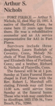 Obituary of Arthur Sunderland Nichols Obituary of Arthur Sunderland Nichols