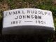 Headstone of Emma L. Rudolph Johnson in lot I68 at the Friends' South-Western Burial Ground, 236 Powell Lane, Upper Darby, PA. Headstone of Emma L. Rudolph Johnson in lot I68 at the Friends' South-Western Burial Ground, 236 Powell Lane, Upper Darby, PA.
