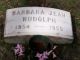 Headstone of Barbara Jean Rudolph in lot D5 at the Friends' South-Western Burial Ground, 236 Powell Lane, Upper Darby, PA.