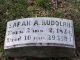 Headstone of Sarah A. Rudolph in lot B0 at the Friends South-Western Burial Ground, 236 Powell Lane, Upper Darby, PA.