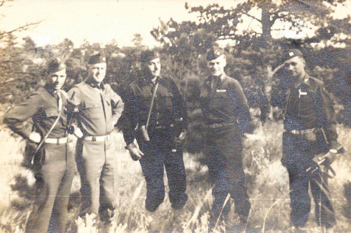 Arthur Thomas Nichols (middle) serving in the Army in Europe during World War II