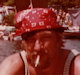 Arthur Sunderland Nichols and his best friend Foggy in the St. Lucia Raft Race, Florida taken in approximately 1981
