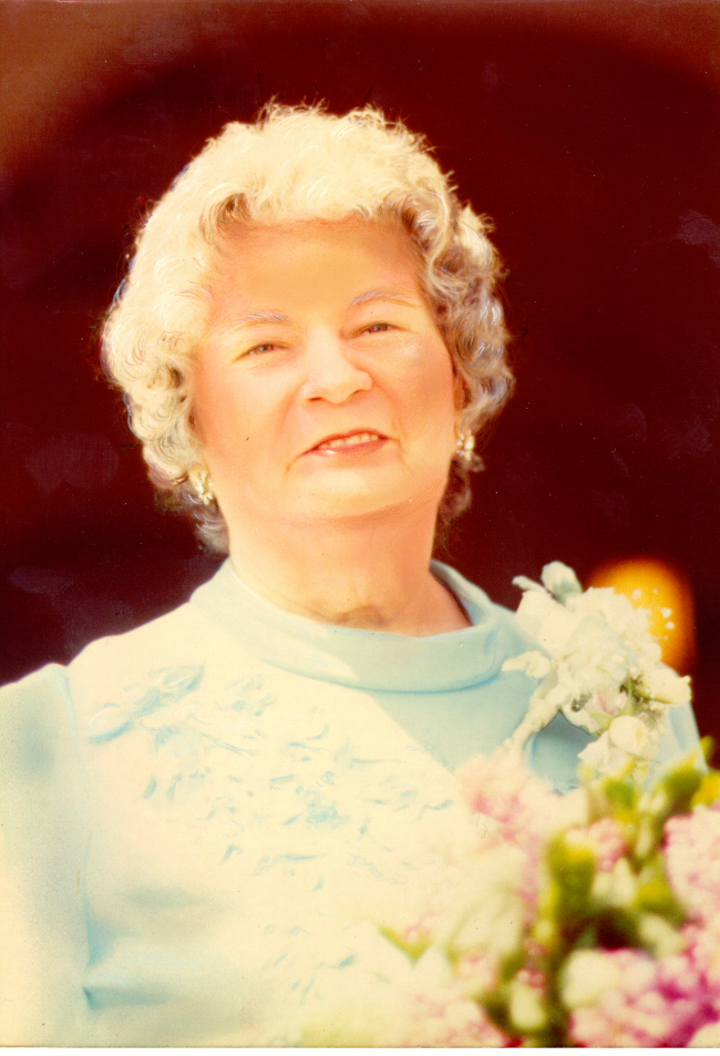 Evelyn Louise Baumgartner at the 50th Anniversary of her marriage to Robert Erskine Rudolph